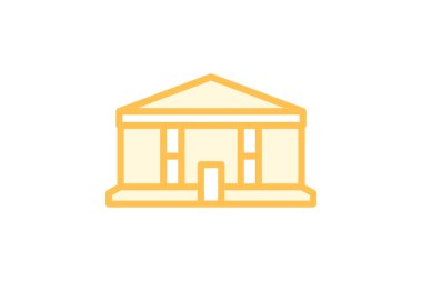 Mahkeme Binası, vektör, piksel mükemmel, illüstratör dosyası