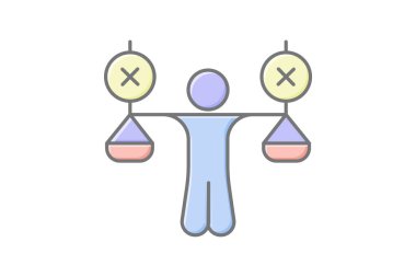 Etik Karar, vektör, piksel mükemmel, illüstratör dosyası