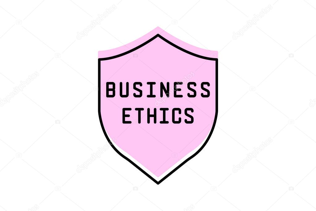 Business Ethics Shield, vector, pixel perfect, illustrator file
