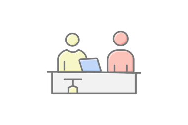 Fair Workplace Simgesi, vektör, piksel mükemmel, illüstratör dosyası