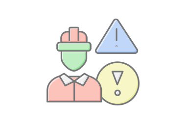 İş yeri Güvenlik Kanunu, vektör, piksel mükemmel, illüstratör dosyası