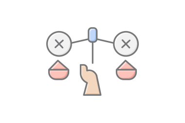 Etik Karar Sembolü, vektör, piksel mükemmel, illüstratör dosyası