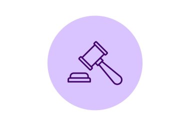 Yargıç Gavel, vektör, piksel mükemmel, illüstratör dosyası