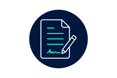 İmzalanmış Sözleşme, vektör, piksel mükemmel, illüstratör dosyası