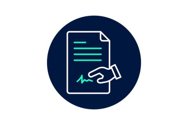 Fair Contract Simgesi, vektör, piksel mükemmel, illüstratör dosyası