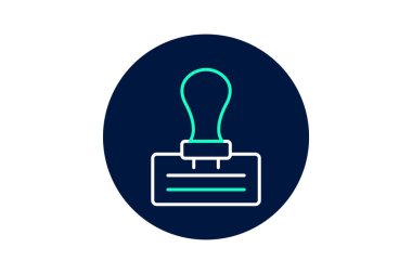 Yasal Damga Simgesi, vektör, piksel mükemmel, illüstratör dosyası