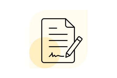 İmzalanmış Sözleşme, vektör, piksel mükemmel, illüstratör dosyası