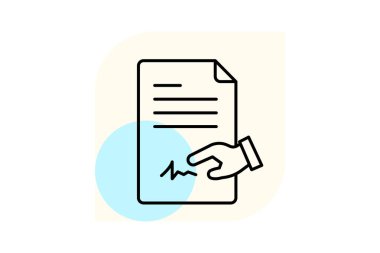 Fair Contract Simgesi, vektör, piksel mükemmel, illüstratör dosyası