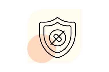 Dolandırıcılık Karşıtı Kalkan, vektör, piksel mükemmel, illüstratör dosyası