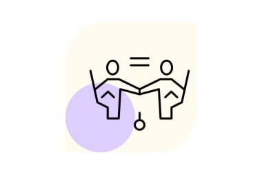 İş Eşitliği Sembolü, vektör, piksel mükemmel, illüstratör dosyası