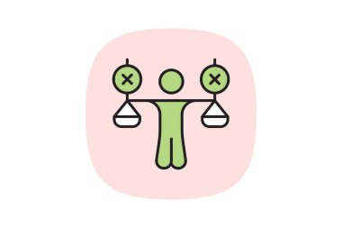 Etik Karar, vektör, piksel mükemmel, illüstratör dosyası