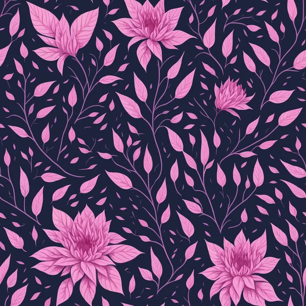 Pink Floral Pattern Design — Stock Vector