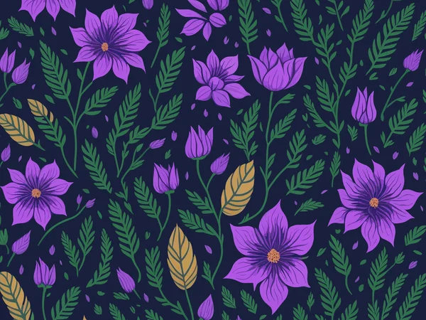 Flower Pattern Design Vector Illustration Beautiful Elegant Floral Pattern Art — Stock Vector