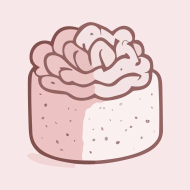 Suşi karalama ikonu. Japon yemeklerinin vektör çizimi.