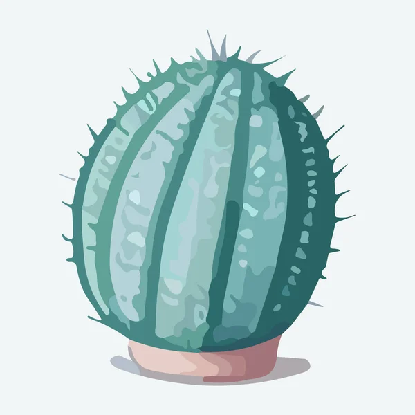 Kaktus Topf Vektor Illustration Flachen Stil — Stockvektor