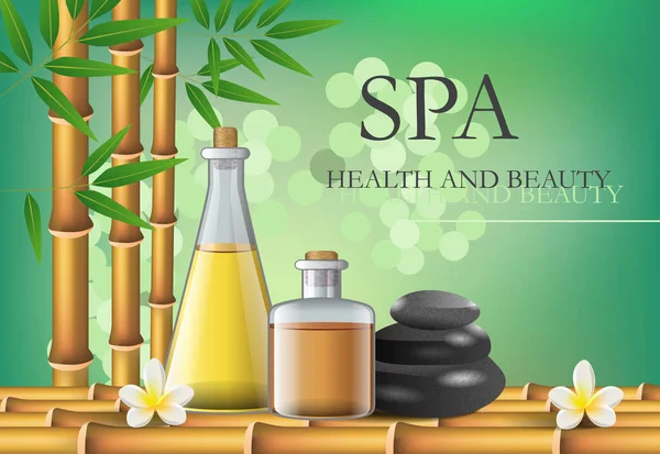Spa, health and beauty lettering with accessories composition. Spa salon advertising poster design. Typed text, calligraphy. For leaflets, flyers, brochures, posters or banners.