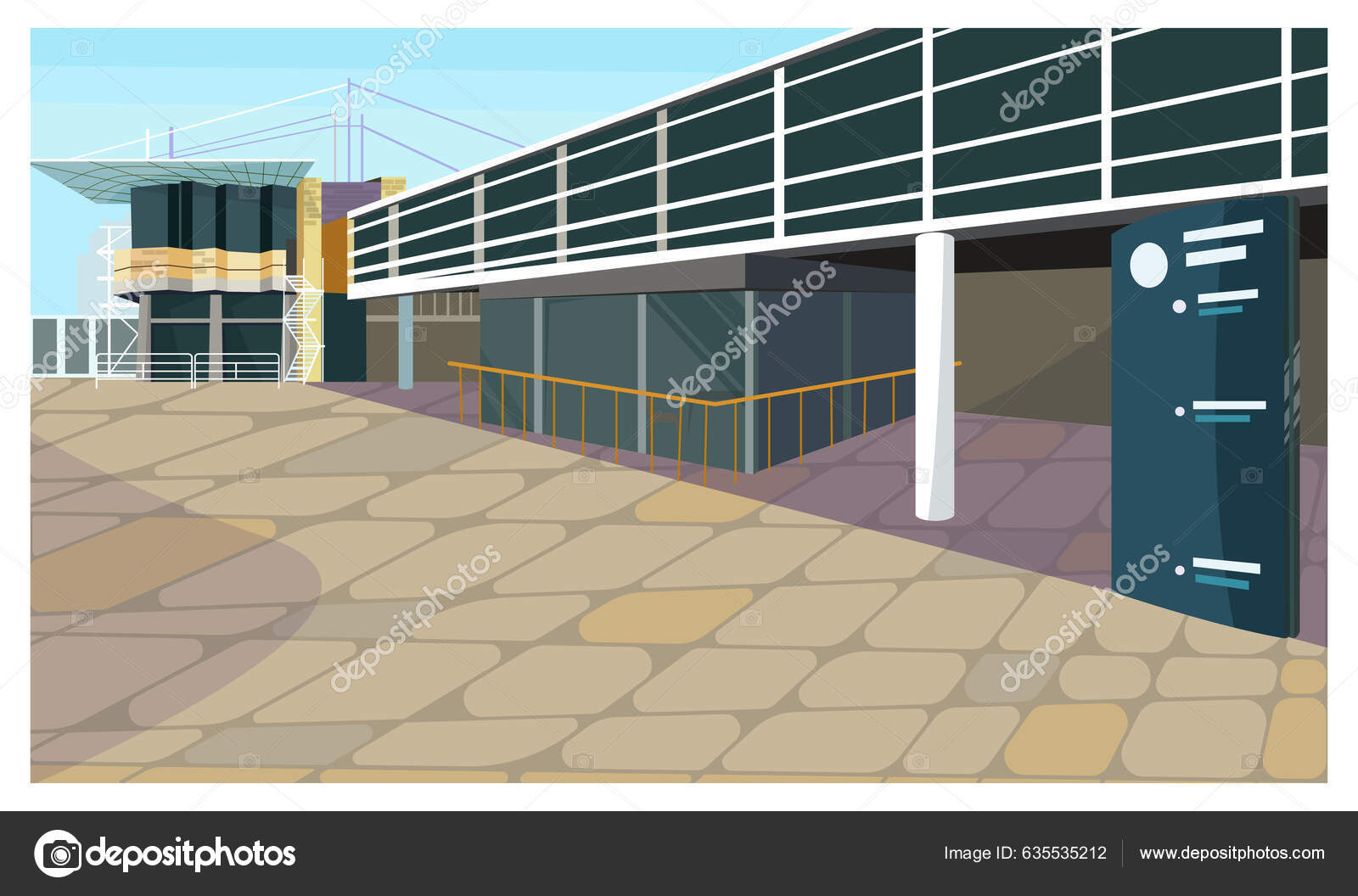 Ilustração 3d Do Estacionamento Subterrâneo Ilustração Stock