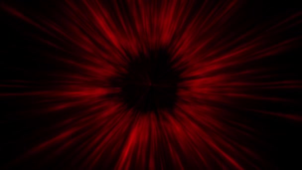Turner Rays Hyperspace Time Travel Red Light Trail Running Animation — Video Stock