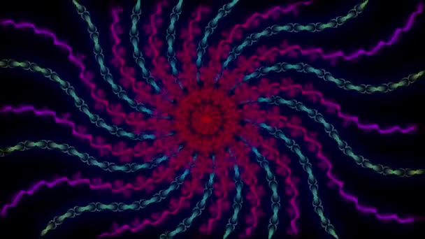 Abstract Multicolored Motion Graphics Background Mandala Decoration Pattern Background Design — Wideo stockowe