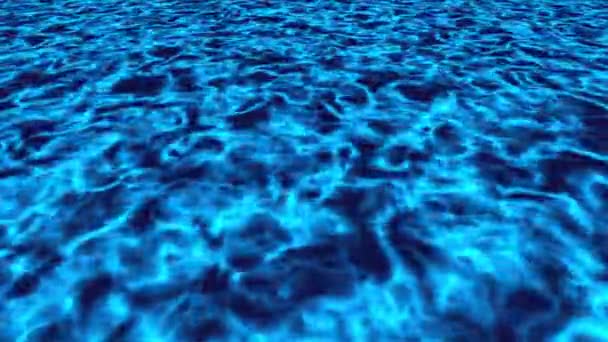 Oceano Liso Animado Água Fundo Abstrato — Vídeo de Stock