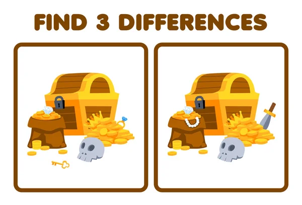 jogo de educação para crianças encontrar três diferenças entre