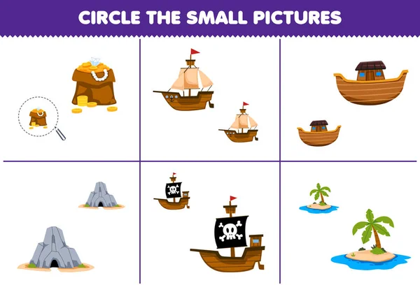 jogo de educação para crianças circule a pequena imagem de desenho
