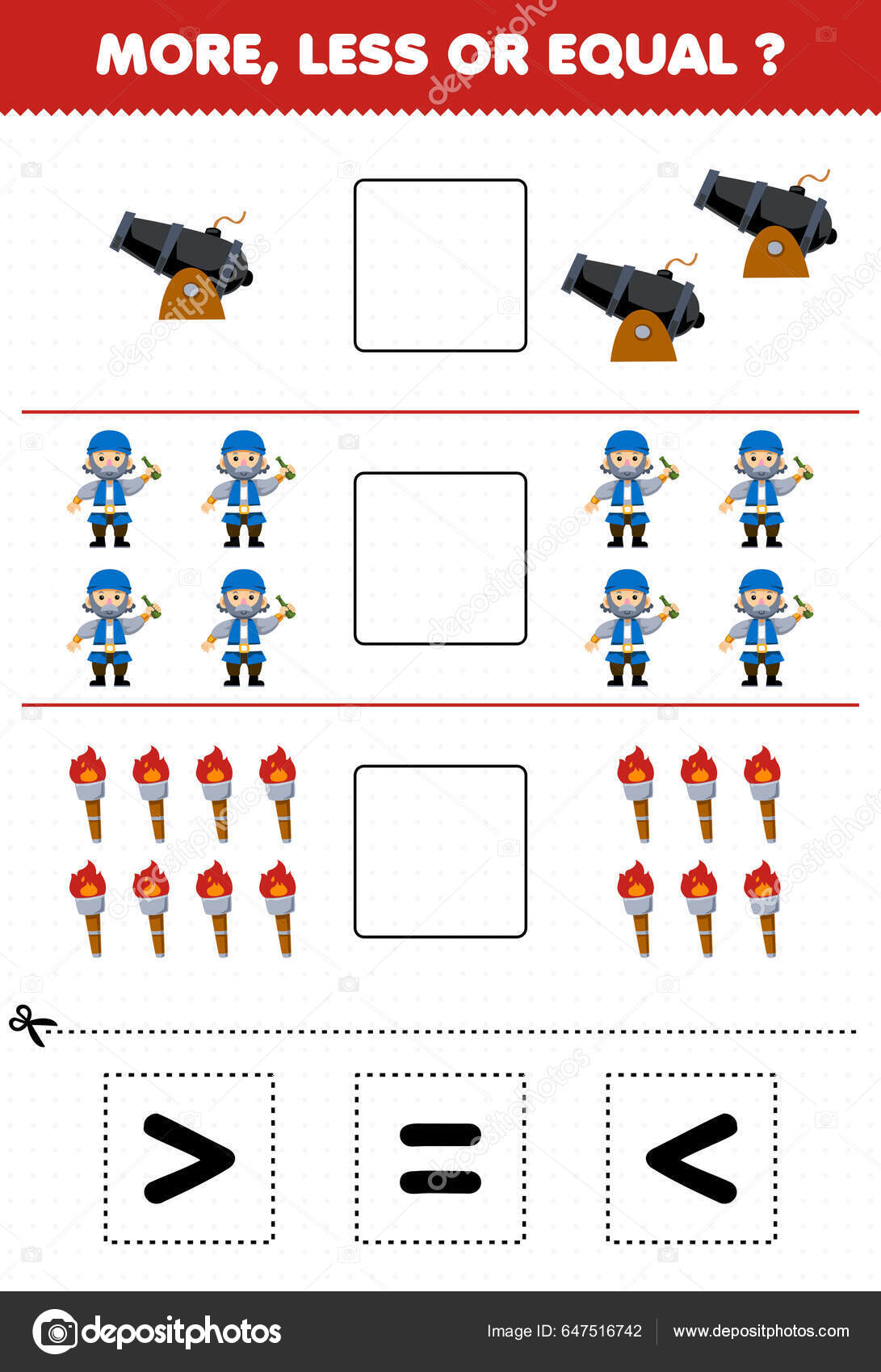 Jogo de educação para crianças contando quantos desenhos