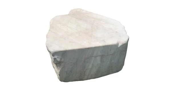 Cadeira Livre Feita Pedra Granito Superfície Pedra Lisa Macia Branca — Fotografia de Stock
