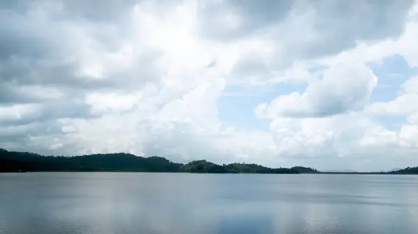 Horizontale Ansicht Des Flusses Oder Reservoirs Des Khuan Pluang Chanthaburi — Stockfoto