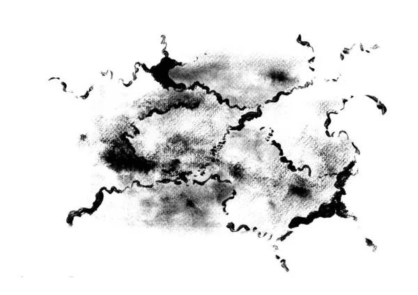 Blanco Negro Fondo Gris Textura Papel Líneas Tinta Manchas Abstracción —  Fotos de Stock