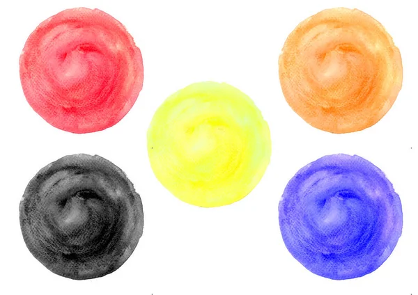 Colored Circle White Background Watercolor Blur — Stock Photo, Image