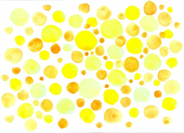 Círculos Color Amarillo Naranja Ocre Diferentes Formas Tamaños Sobre Fondo —  Fotos de Stock