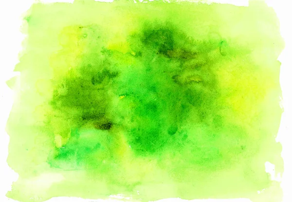 Fond Vert Abstrait Flou Aquarelle Différentes Nuances Vert Jaune Blanc — Photo