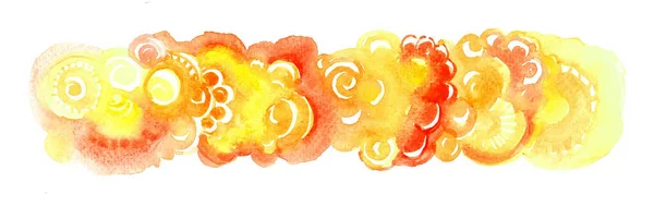 Abstract Background Decorative Elements Watercolor Blur Red Yellow Orange Ocher — Stock Photo, Image