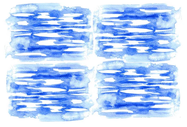 Absztrakt Háttér Fehér Foltok Kék Különböző Árnyalatai Akvarell Elmosódás Fehér — Stock Fotó