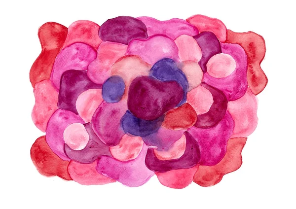 배경에 구별되는 색조의 분홍빛 자리는 점들로 이루어져 색깔의 색깔들 — 스톡 사진