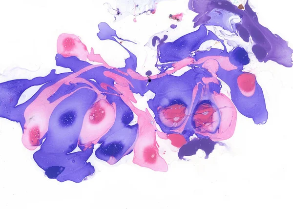 Abstraction of pink, purple, blue colors on a white background. Marble effects and blur. Girly colors.