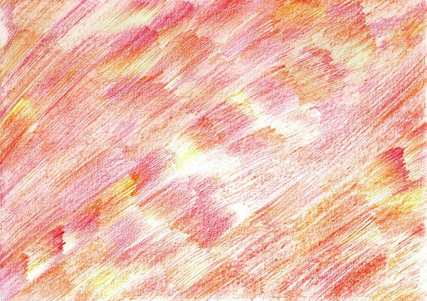 Fond Abstrait Rempli Traits Crayons Couleur Couleurs Rouge Orange Jaune — Photo