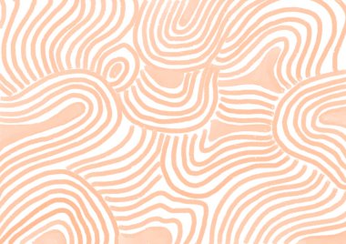 Soyut arkaplan. Şeftali tüyü çizgileri ve beyaz noktalar. Farklı şekillerde çizgiler. Kıvrımlar ve dalgalar. Resim bir parmak izine benziyor..