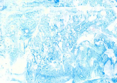 Soyut doku arkaplanı. Çeşitli kaotik noktalar, dokular, noktalar. Mermer efektler. Farklı tonlarda mavi, beyaz renkler.