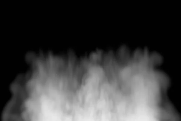 Absztrakt Fehér Füst Pufók Örvény Fedi Fekete Háttér Szennyezés Jogdíj — Stock Fotó