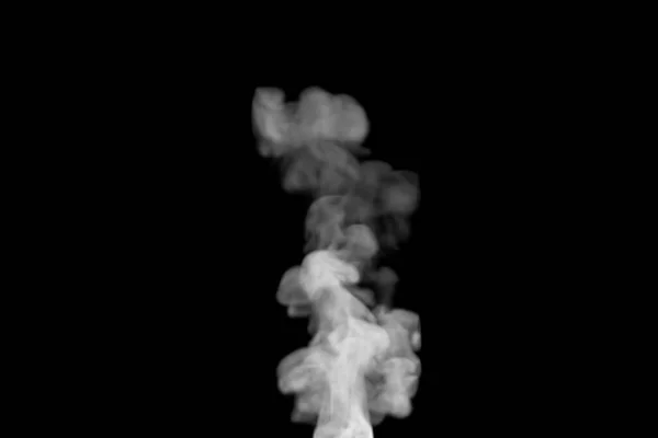 Abstract White Puffs Smoke Swirl Overlay Black Background Pollution Royalty — Stock Photo, Image