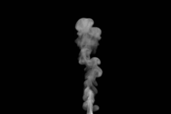 Absztrakt Fehér Füst Pufók Örvény Fedi Fekete Háttér Szennyezés Jogdíj — Stock Fotó