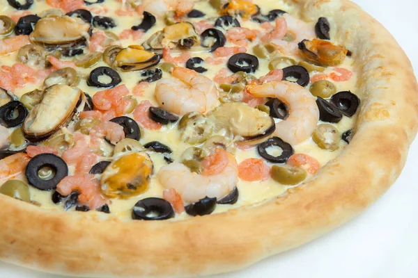 Pizza Diferentes Tipos Pizzas Menú Restaurante Pizzería Una Variedad Ingredientes — Foto de Stock