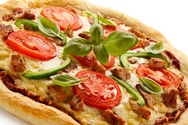 Pizza Piña Dieta Libro Cocina Receta Vista Superior — Foto de Stock