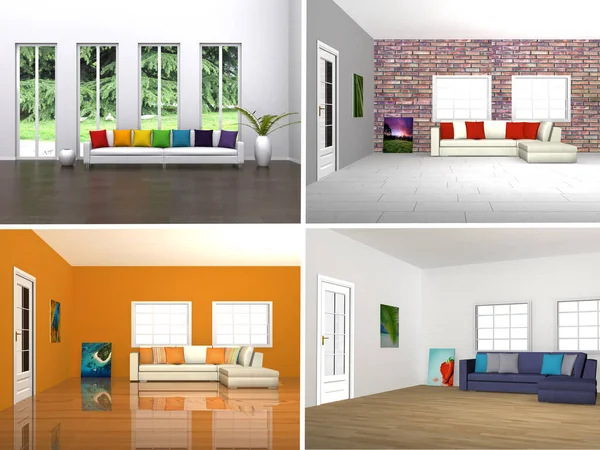 Moderno Apartamento Diseño Interior —  Fotos de Stock