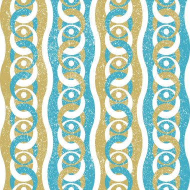 Abstract seamless vector pattern. Blue and ocher clipart