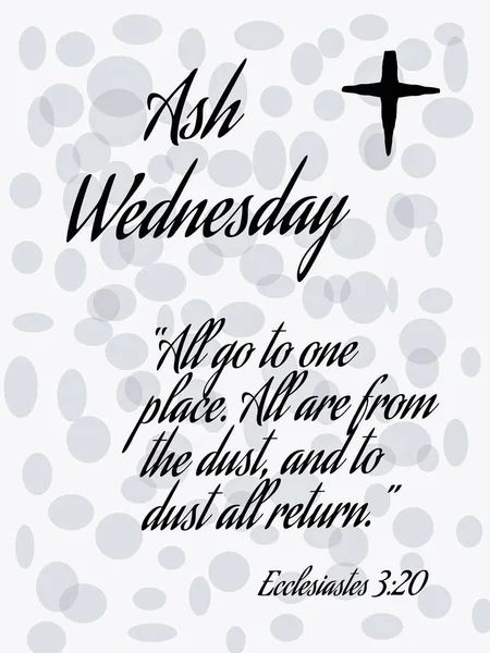 Ash Wednesday hand lettering quote on abstract background