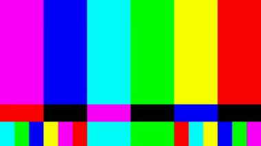 Video dönüşümleri. TV sinyal kaybediyor, TV ekran denemesi, hata ekranı