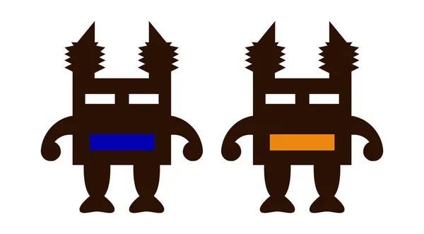 İki büyük canavar savaşmaya hazır. Ağır karakterli, ağır biri. Savaş robotu.